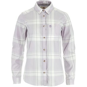 FJÄLLRÄVEN Övik Lite Flannel Shirt W Chalk White-Lavender Mist