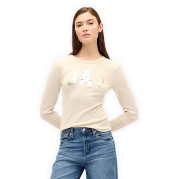 GAP 843331-03 Tričko s vaflovým vzorem Béžová