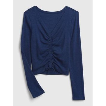 GAP Dětské nabírané tričko Tmavě modrá