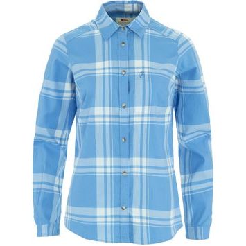 FJÄLLRÄVEN Övik Lite Flannel Shirt W Ultramarine-Chalk White