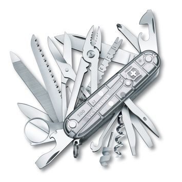 VICTORINOX 1.6794.T7 Swiss Army Knife, SwissChamp, Silvert