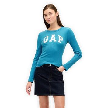 GAP 843331-02 Tričko s vaflovým vzorem Modrá