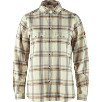 FJÄLLRÄVEN Övik Heavy Flannel Shirt W Chalk White-Fossil