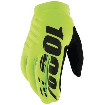 100% BRISKER Youth Gloves Fluo Yellow/Black
