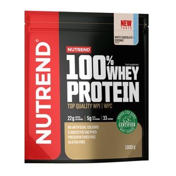NUTREND 100% Whey Protein, sáček, 1000 g bílá čoko a kokos