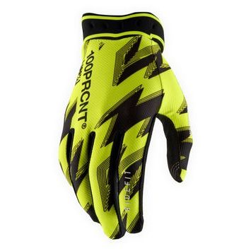 100% RIDEFIT Gloves Fluo Yellow/Black