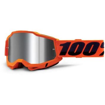100% ACCURI 2 Goggle - Neon/Orange - Mirror Silver Flash Lens