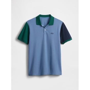 GAP Polo tričko Pique Modrá
