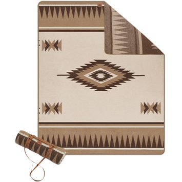 NATUREHIKE Geometric pattern wool blanket 200 x 150 cm
