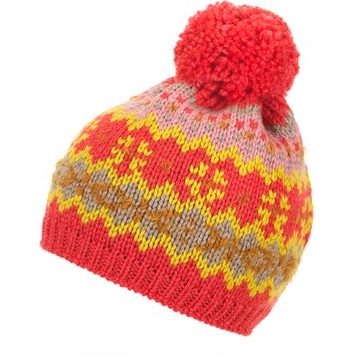 EISBÄR Wentje Pompon MÜ kids, corallerot/senf/ocker/beigemel