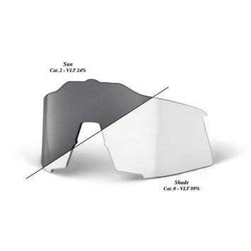 100% SPEEDCRAFT Replacement Lens - Photochromic Clear/Smoke