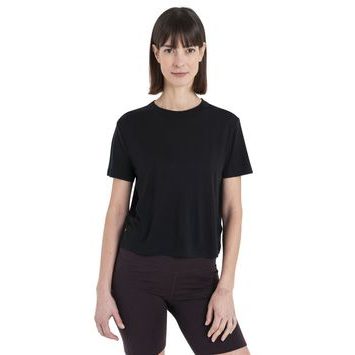 ICEBREAKER W Mer 150 Tech Lite III SS Crop Tee BLACK