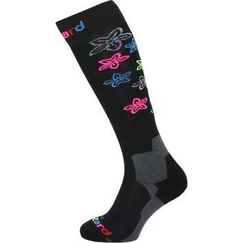 BLIZZARD Viva Flowers ski socks junior,black/flowers