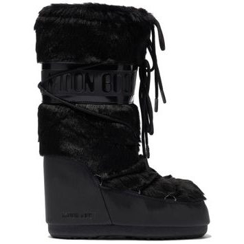 MOON BOOT ICON FAUX FUR BLACK