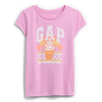 GAP 886674-03 Dětské tričko s logem Růžová