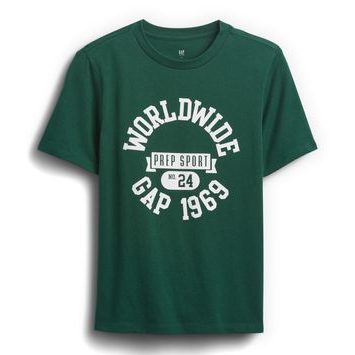 GAP 817488-01 Dětské tričko s logem Zelená