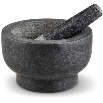 COLE&MASON Granite mortar and pestle 12,5 cm dark grey