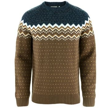 FJÄLLRÄVEN Övik Knit Sweater M Dark Oak-Navy