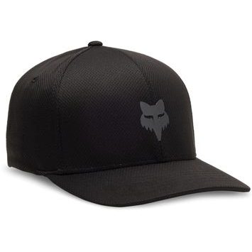 FOX Fox Head Tech Flexfit Hat, Black/Charcoal