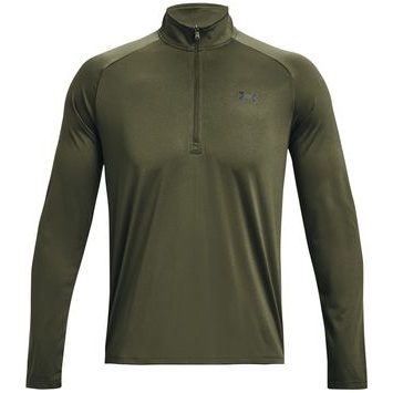 UNDER ARMOUR Tech 2.0 1/2 Zip, Marine OD Green / Black