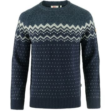 FJÄLLRÄVEN Övik Knit Sweater M, Dark Navy-Mountain Blue