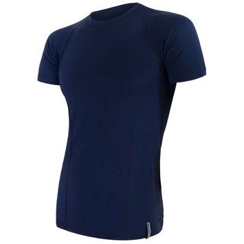 SENSOR MERINO DF pánské triko kr.rukáv deep blu