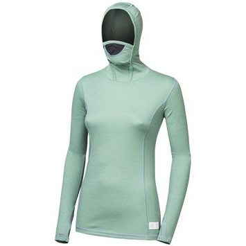 SENSOR MERINO DF dámské triko dl.rukáv s kapucí basil green