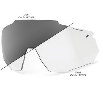 100% RACETRAP 3.0 Replacement Lens - Photochromic Clear/Smoke