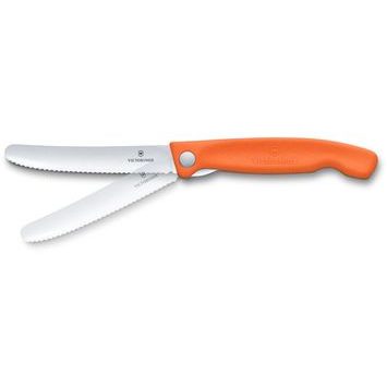 VICTORINOX Swiss Classic, picnic knife, 11cm, wavy, orange, box