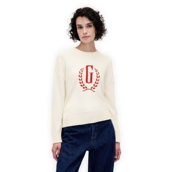 GAP 843751-01 Svetr s příměsí vlny Béžová