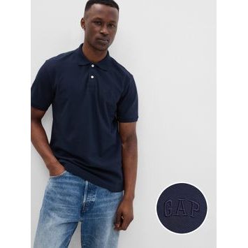 GAP 586306-06 Polo tričko pique Tmavě modrá