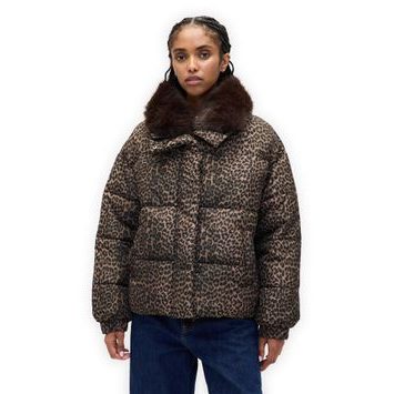GAP 843302-01 Prošívaná nepromokavá bunda Hnědá
