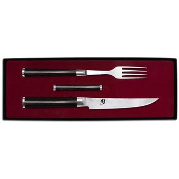 KAI SHUN CLASSIC Sada Shun, vidlička, steakový nůž a váleček na odložení nože