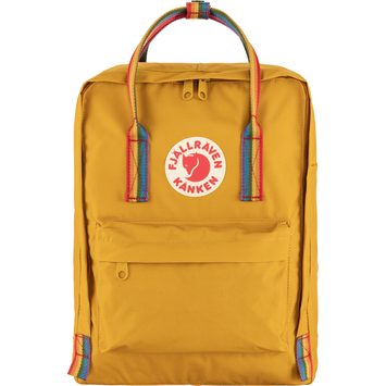 FJÄLLRÄVEN Kånken Rainbow 16, Ochre-Rainbow Pattern