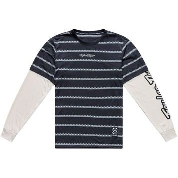 TROY LEE DESIGNS SKYLINE FAKIE RIDE TEE STRIPE CARBON