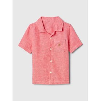 GAP 408434-00 Dětská lněná košile Růžová