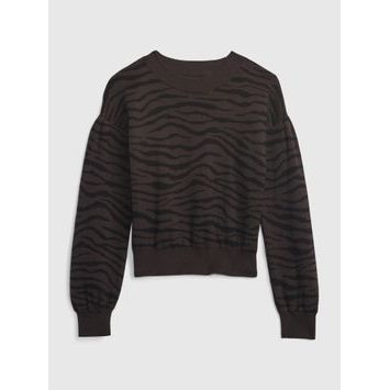 GAP 453355-01 Dětský bavlněný svetr zebra Hnědá