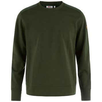 FJÄLLRÄVEN Keb Fleece Crew Neck M Deep Forest
