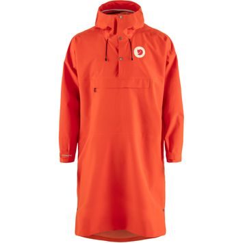 FJÄLLRÄVEN Hoja Rain Fox Poncho Flame Orange