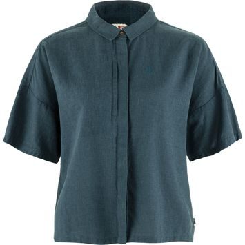 FJÄLLRÄVEN Övik Hemp Camp Shirt SS W Mountain Blue