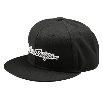 TROY LEE DESIGNS FLAT BILL SNAPBACK SIGNATURE BLACK