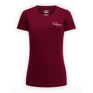LA SPORTIVA Climb Flower T-Shirt W Redwood/Azalea