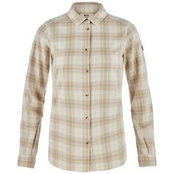 FJÄLLRÄVEN Övik Classic Flannel Shirt W Mais Yellow-Fossil