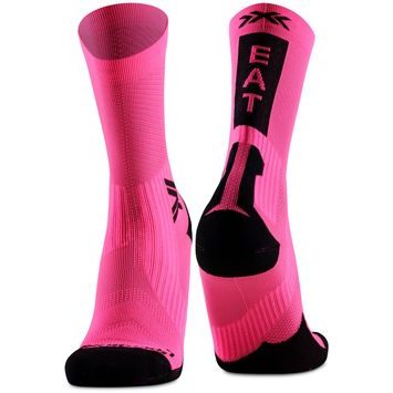 X-BIONIC X-SOCKS BIKE PERFORM CREW FLUO PINK/X BLACK