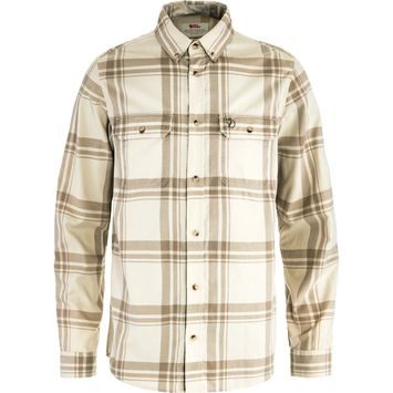 FJÄLLRÄVEN Övik Lite Flannel Shirt M Chalk White-Fossil