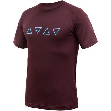 SENSOR MERINO BLEND ELEMENTS pánské triko kr.rukáv port red