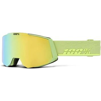 100% SNOWCRAFT HiPER Goggle Aura - Mirror Yellow Gold Lens