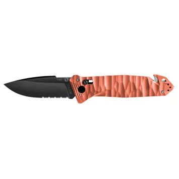 TB OUTDOOR CAC S200 FRENCH TEXTURED G10 CORAL HANDLE