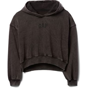 GAP 841725-03 Mikina s kapucí Logo Cropped Černá