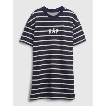 GAP 576092-01 Dětské pruhované šaty Tmavě modrá
